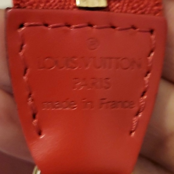 Authentic Louis Vuitton Red Epi Pouchette - Picture 7 of 11